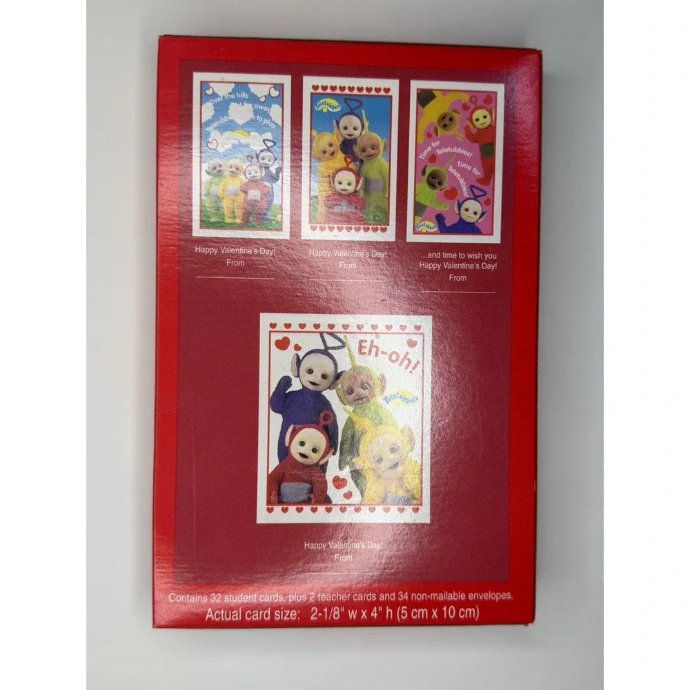 Teletubbies 34 Valentines Set Vintage Valentine's Day sealed 1999 Carlton Cards